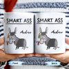 Smart Ass, Graduation Donkey With Cap And Diploma - Personalized Custom Coffee Mug - GRAD001_MG