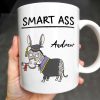 Smart Ass, Graduation Donkey With Cap And Diploma - Personalized Custom Coffee Mug - GRAD001_MG