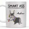 Smart Ass, Graduation Donkey With Cap And Diploma - Personalized Custom Coffee Mug - GRAD001_MG