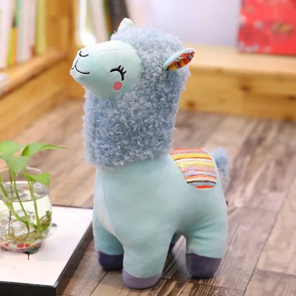 Smile Alpaca Plush Toy 25cm Soft Stuffed Llama for Kids and Home Decor