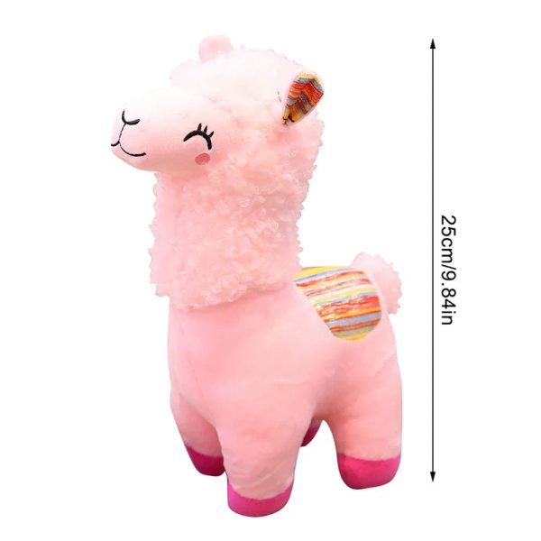 Smile Alpaca Plush Toy 25cm Soft Stuffed Llama for Kids and Home Decor