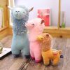 Smile Alpaca Plush Toy 25cm Soft Stuffed Llama for Kids and Home Decor