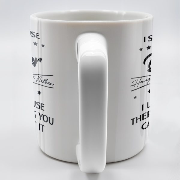 Smile And Laugh Brother Quote With Linked Hands Design - Personalized Custom Coffee Mug - FAM288_MG