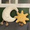 Smiling Sun and Moon Plush Pillow