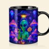 Smoking Alien Mug - Personalized Gifts For Weed Lovers 01totn100625