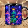 Smoking Alien Mug - Personalized Gifts For Weed Lovers 01totn100625