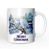 Snowy Owl Personalized Mug, Grand Arctic Majesty Christmas Gift With Custom Name and Date