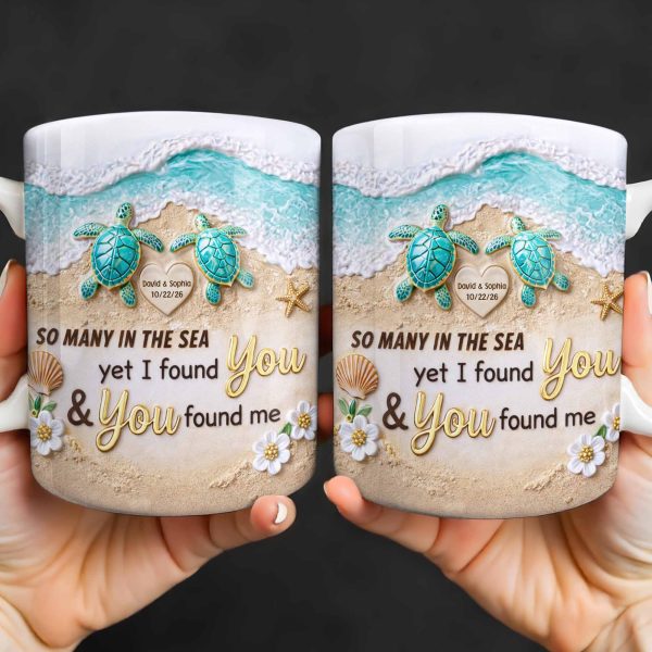 So Many In The Sea, Turtles And Waves Coffee Mug Design - Personalized Custom Coffee Mug - CPL1359_MG