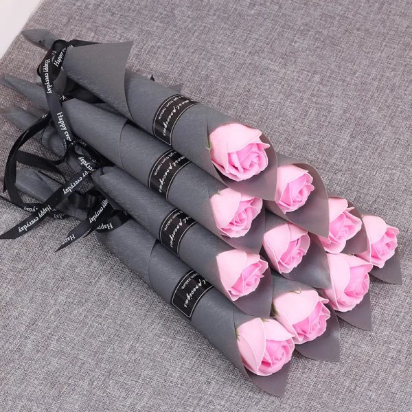 Soap Rose Bouquet Set of 10