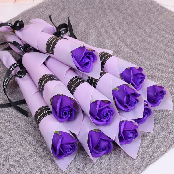 Soap Rose Bouquet Set of 10