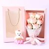 Soap Rose Bouquet with Teddy Bear Gift Box