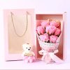 Soap Rose Bouquet with Teddy Bear Gift Box