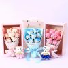 Soap Rose Bouquet with Teddy Bear Gift Box