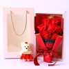 Soap Rose Bouquet with Teddy Bear Gift Box