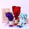 Soap Rose Bouquet with Teddy Bear Gift Box
