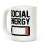 Social Energy Low White Print Coffee Mug