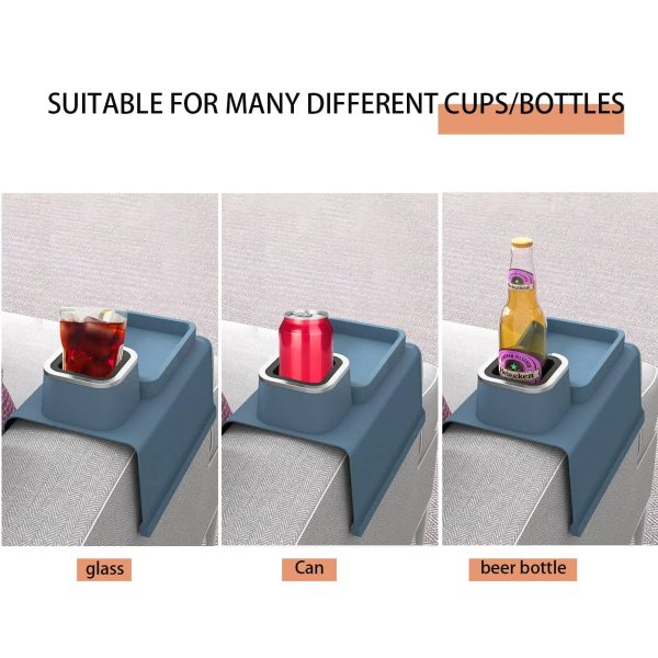 Sofa Armrest Tray With Cup Holder Spill-Proof Sofa Coaster
