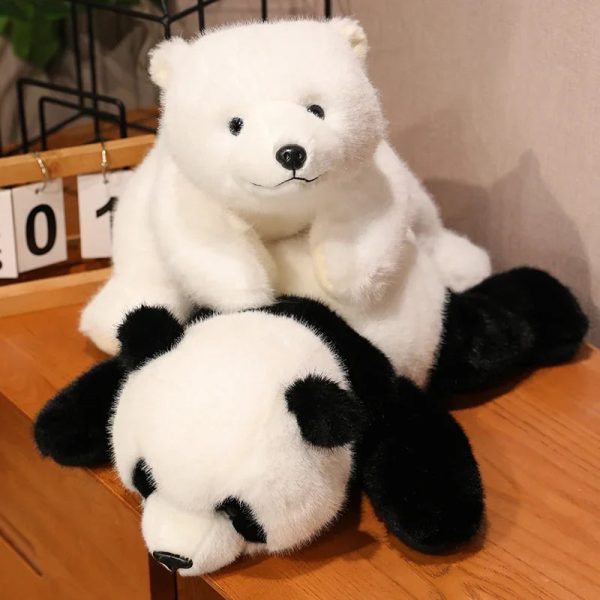 Soft Animal Plush Throw Pillow Polar Bear Brown Bear Panda for Home Decor