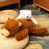 Soft Animal Plush Throw Pillow Polar Bear Brown Bear Panda for Home Decor