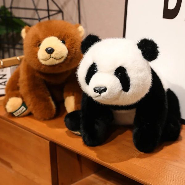 Soft Animal Plush Throw Pillow Polar Bear Brown Bear Panda for Home Decor
