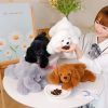 Soft & Cuddly 30CM Prone Simulation Dog Plush Toy for Warm Companionship