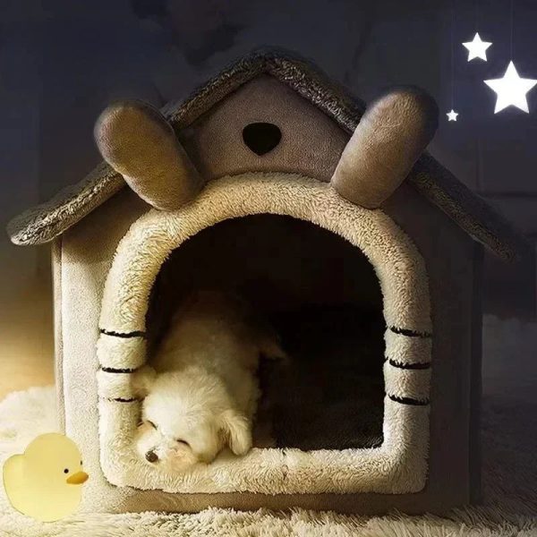 Soft Dog Bed Enclosed Winter House