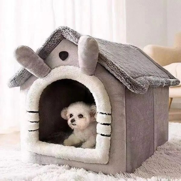 Soft Dog Bed Enclosed Winter House