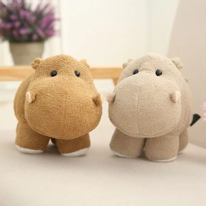 Soft Elephant & Hippo Plush Toys