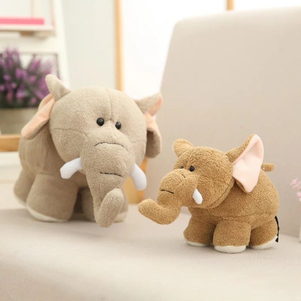 Soft Elephant & Hippo Plush Toys