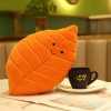 Soft Leaf Plush Pillow Decorative Cushion