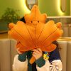 Soft Leaf Plush Pillow Decorative Cushion