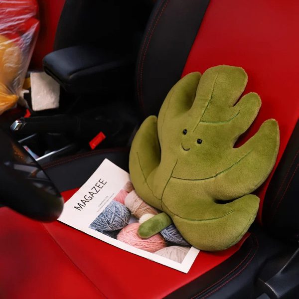 Soft Leaf Plush Pillow Decorative Cushion