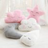 Soft Plush Cloud & Star Raindrop Pillow - Cozy Kids' Room Decor