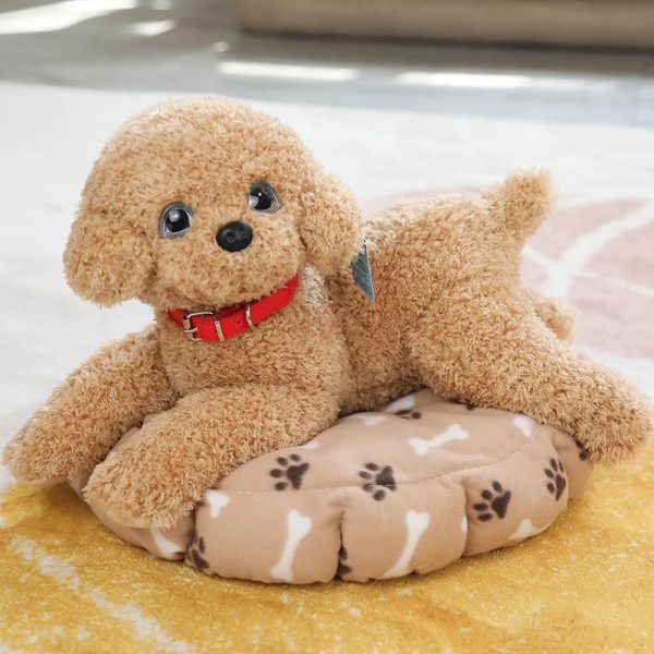 Soft Realistic Teddy Dog Plush Toy - Adorable Gift for Kids & Babies