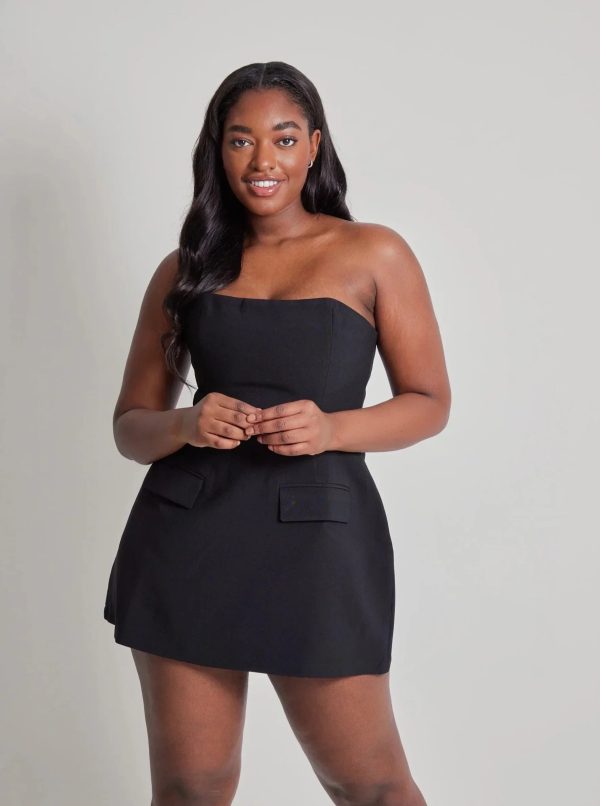Solid Tube Mini Dress