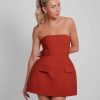 Solid Tube Mini Dress