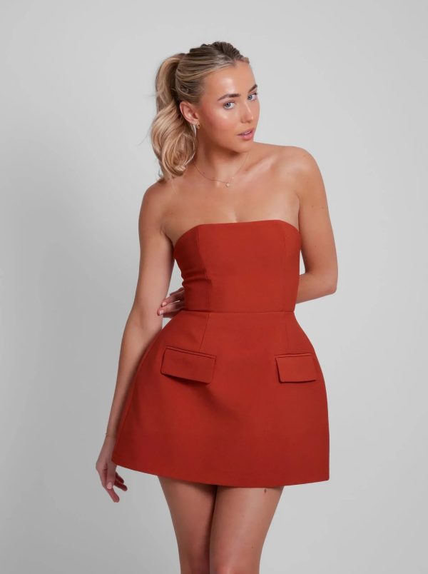 Solid Tube Mini Dress