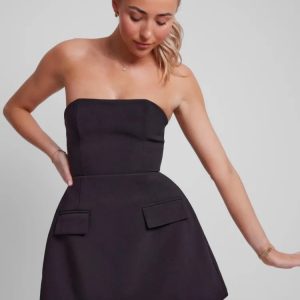 Solid Tube Mini Dress