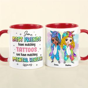 Some Best Friends Have Matching Tattoos Personalized Unicorn Friends Mug, Gift For Friends