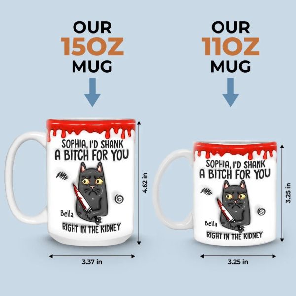 Some Words Hit Harder Than A Kidney Punch - Friend Personalized Custom 3D Inflated Effect Printed Mug - Christmas Gift For Best Friends, Sisters, Family Members, Coworkers