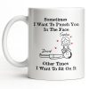 Sometimes I Want To Punch You, Couple And Hearts Design - Personalized Custom Coffee Mug - CPL1295_MG