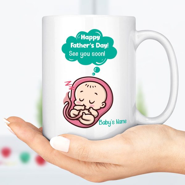 Soon To Be Mug, Father's Day Mug, Expectant Father, Daddy To Be, Pregnancy Mug, Unborn Baby, First Time Dad, Baby, Utero, Unique, Funny C302