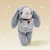 Soot Bonnie Rabbit Plush Doll - Soothing Companion with Red Ribbon