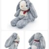 Soot Bonnie Rabbit Plush Doll - Soothing Companion with Red Ribbon
