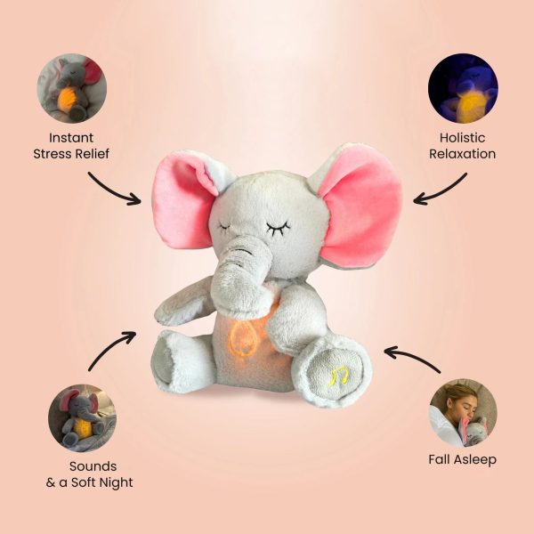 Soothing Elephant Plush Toy with Music & Light