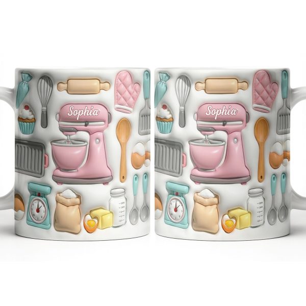 Sophia Baking Essentials Design - Personalized Custom Coffee Mug - HOB008_MG
