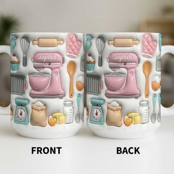 Sophia Baking Essentials Design - Personalized Custom Coffee Mug - HOB008_MG