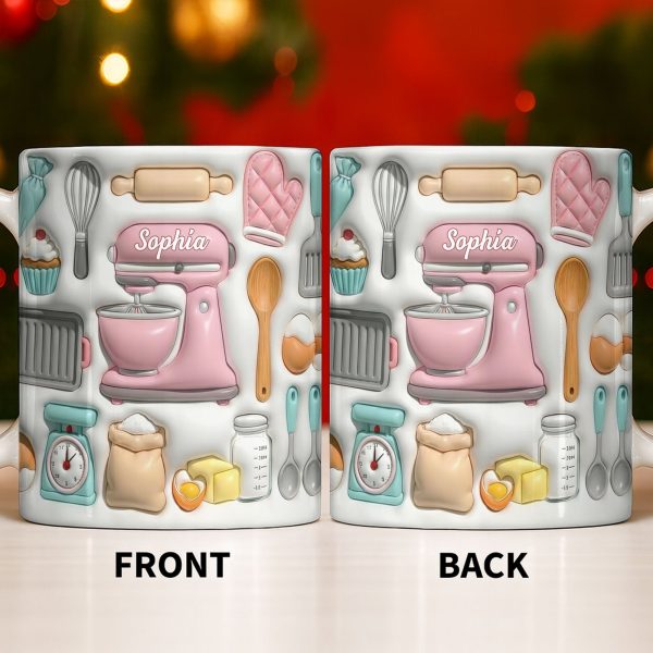 Sophia Baking Essentials Design - Personalized Custom Coffee Mug - HOB008_MG