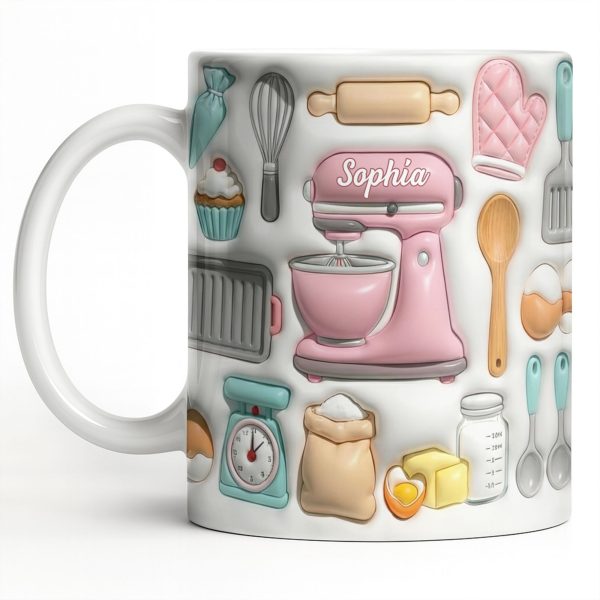 Sophia Baking Essentials Design - Personalized Custom Coffee Mug - HOB008_MG