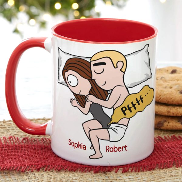 Sorry For Farting When You Spoon Me - Personalized Coffee Mug - Gifts For Couple - Funny Couple Mug